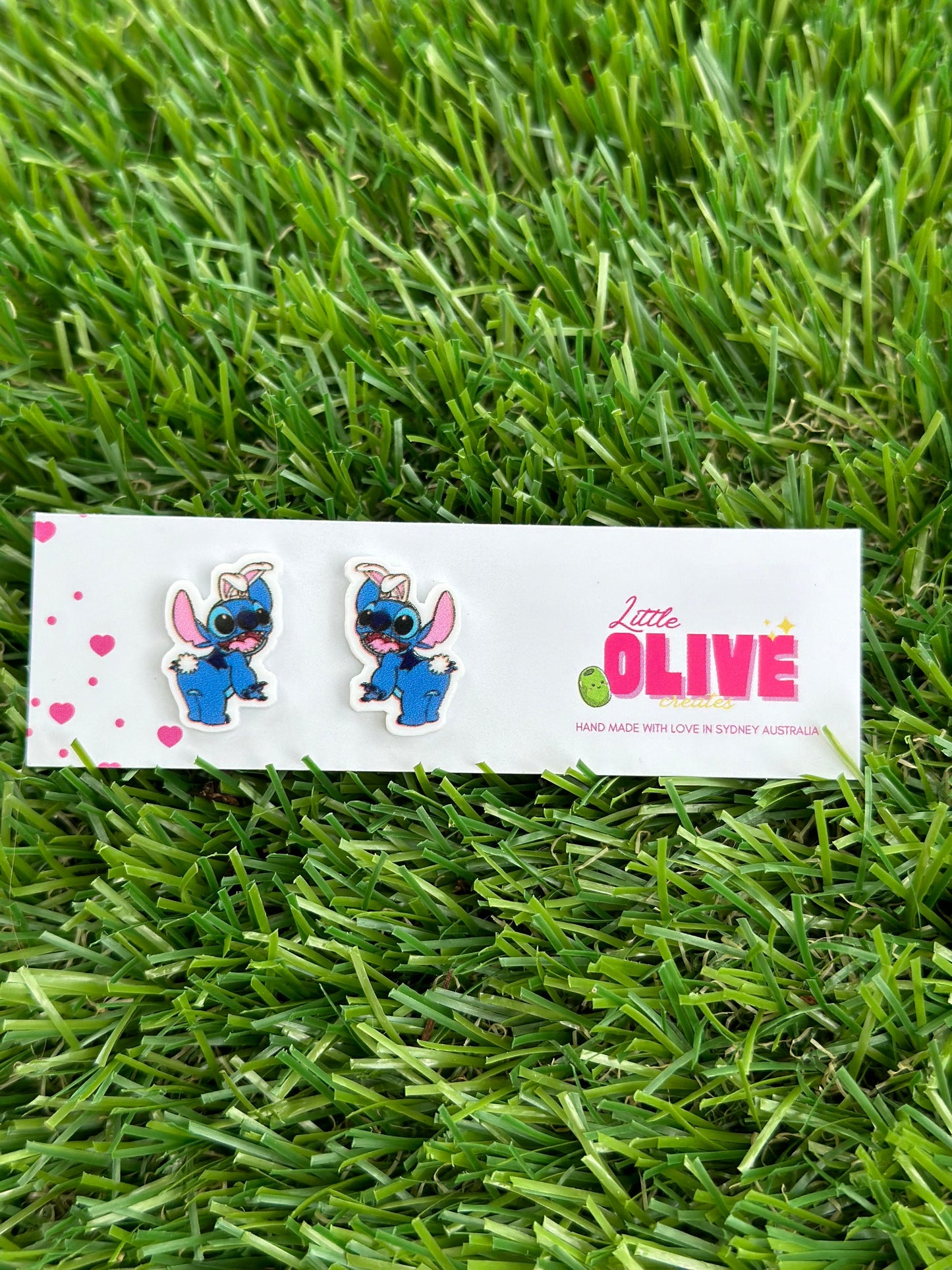 Easter Stitch Stud and Dangle Earrings - Hop into Spring with Stitch!