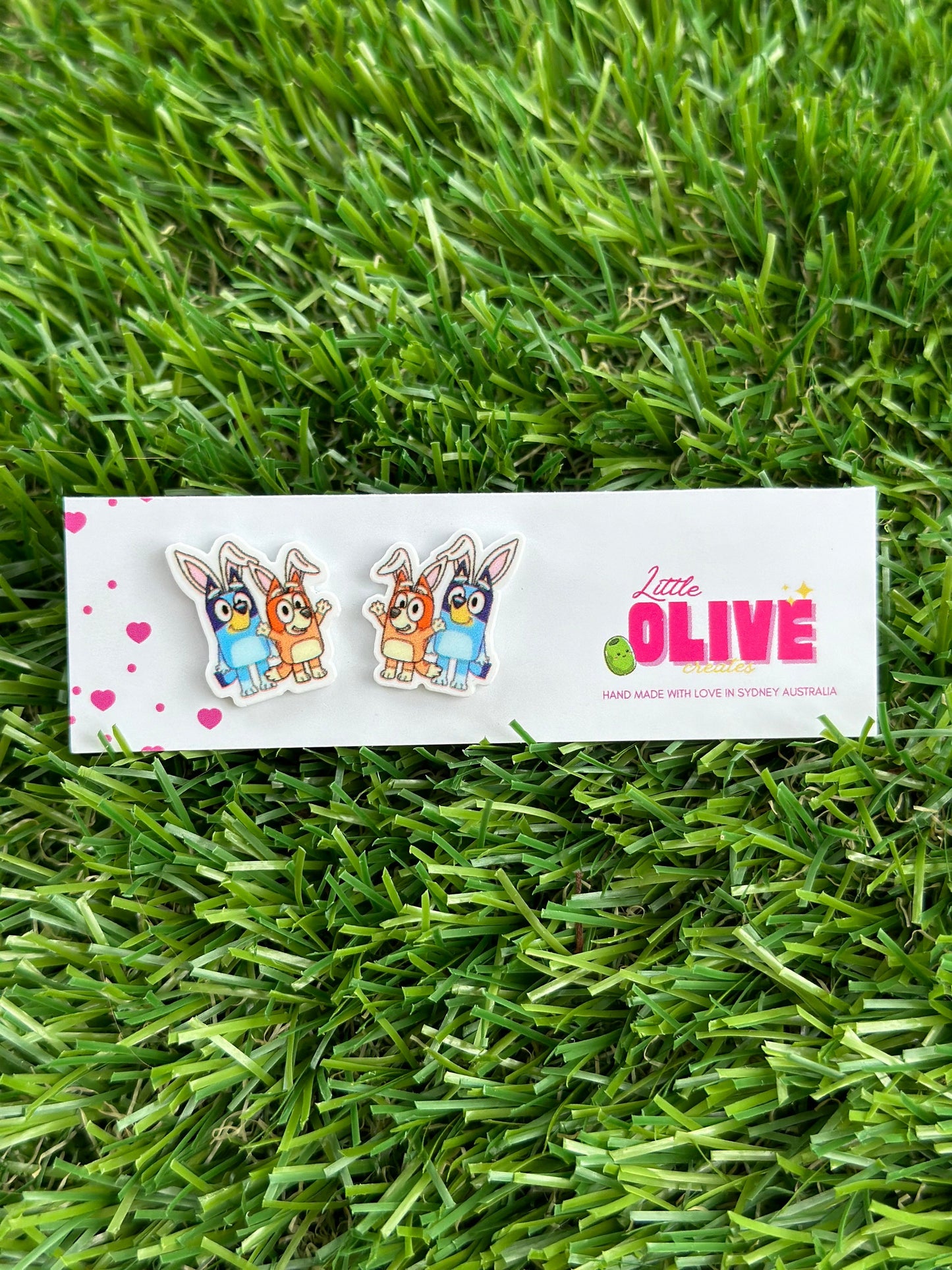 Easter Delight: Bluey Bunny Earrings Trio!