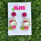 Easter Kitty Bunny Dangle Earrings - Hoppy Holiday Fun!