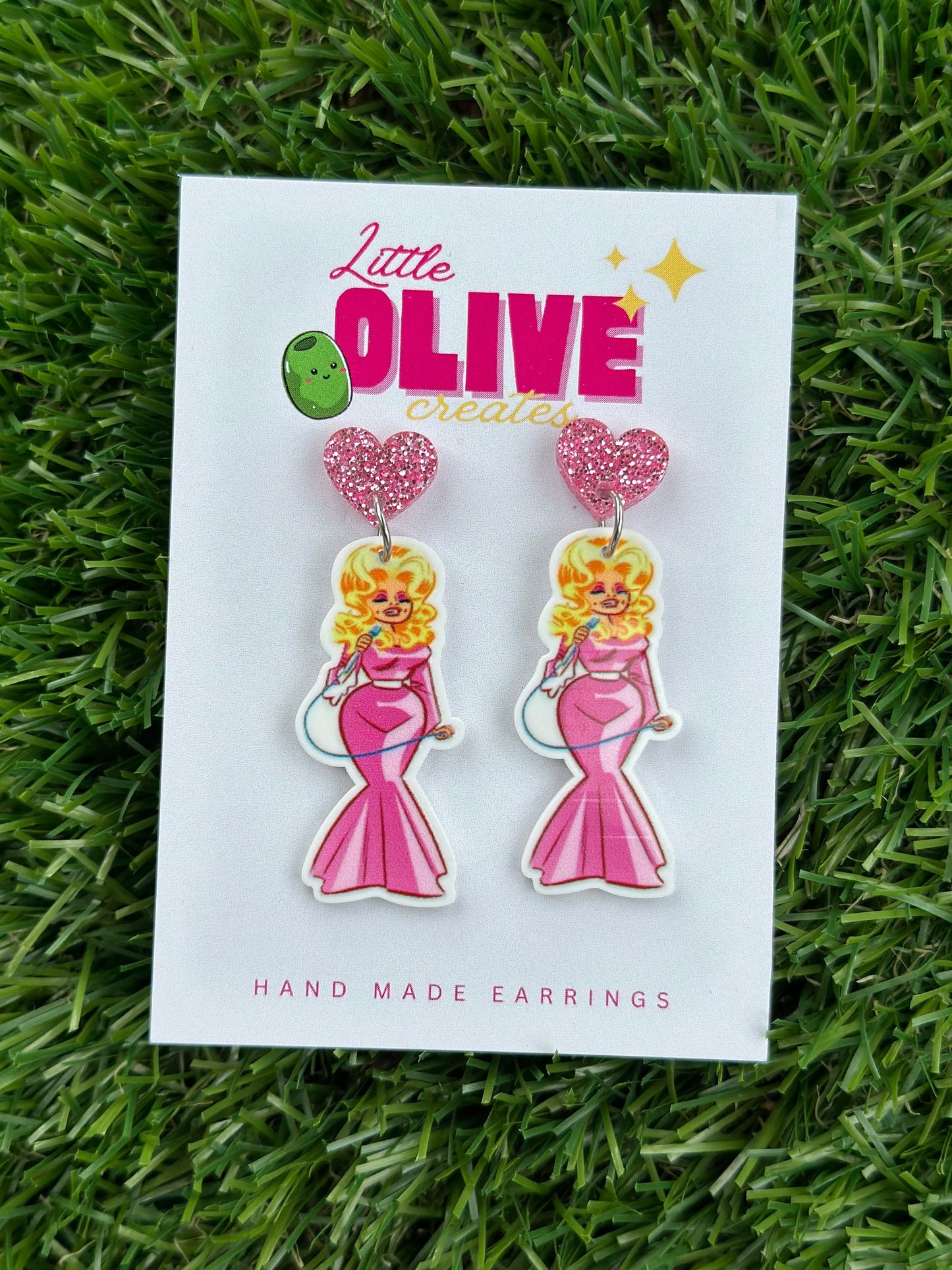 Dolly Parton Dangle Earrings: Sparkle and Shine with Dolly's Charm!
