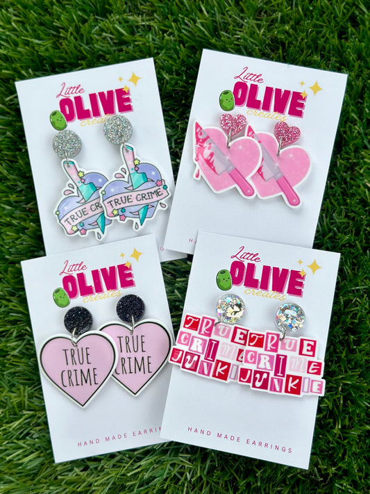 Enigmatic Charm: True Crime Lover Earrings