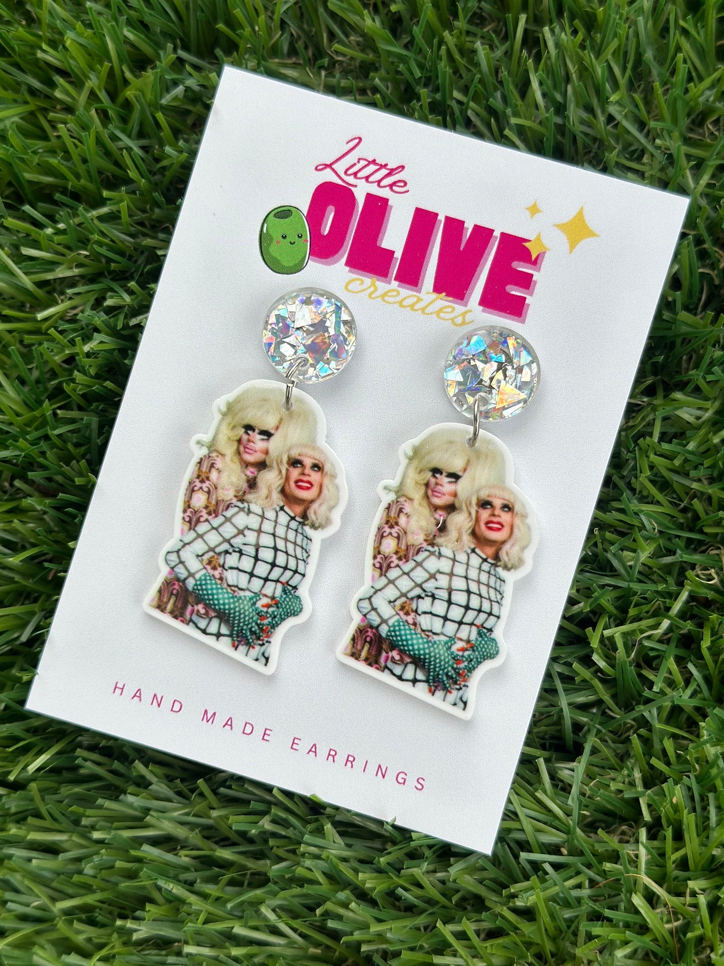 Fabulous Trixie and Katya Drag Queen Earrings - Slay the Day!