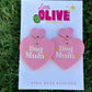 Adorable Hand Painted Mother’s Day Dog Mum Earrings - Perfect Gift for Dog Lovers!