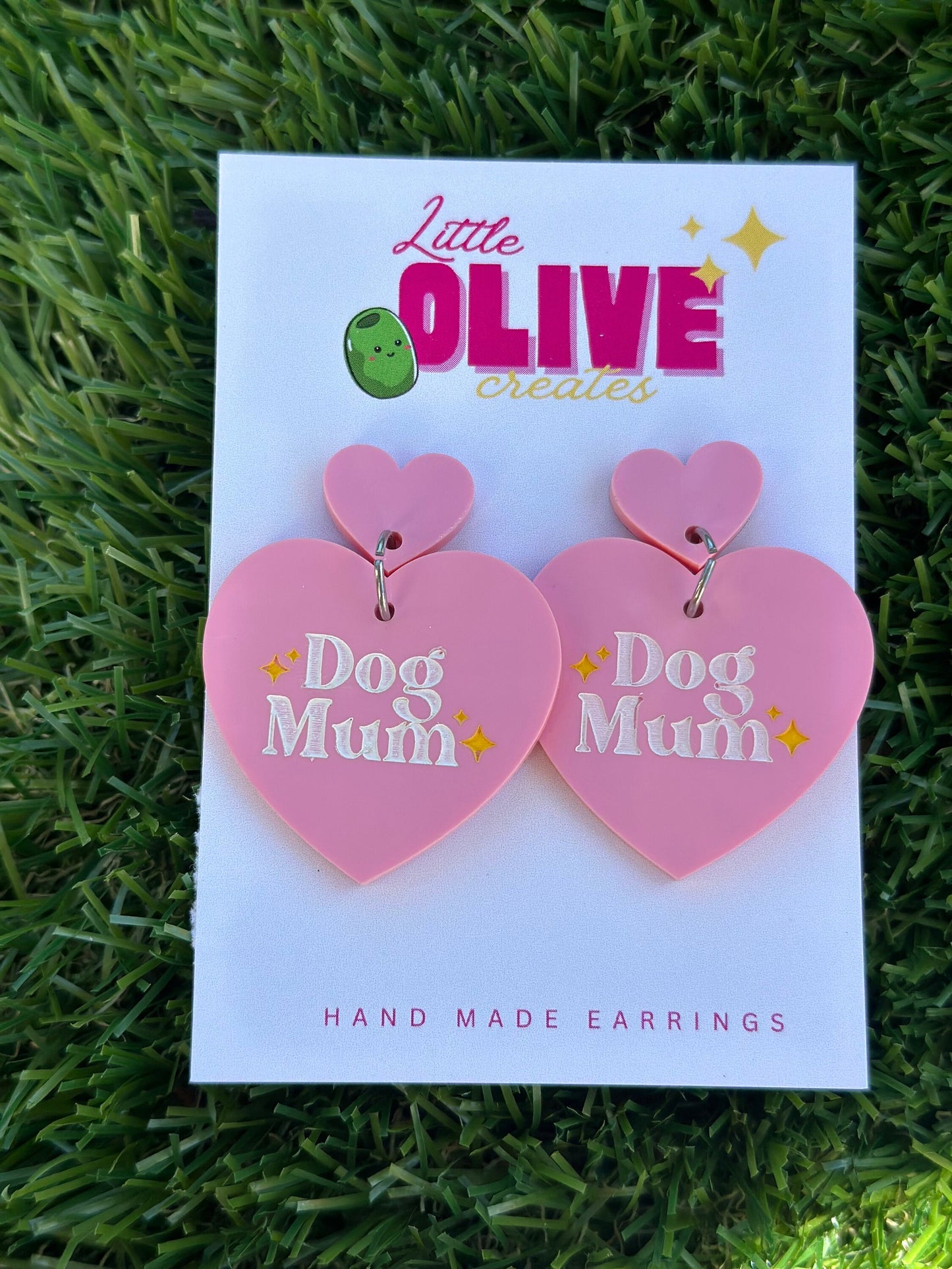 Adorable Hand Painted Mother’s Day Dog Mum Earrings - Perfect Gift for Dog Lovers!