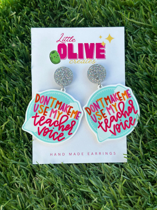 Classroom Chic: Teacher Voice Earrings for Educators!