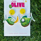 Playful 'Piranhas Don't Eat Bananas' Teacher Earrings – Book Week Delight!
