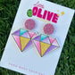 Sparkle and Shine with Colorful Diamond Dangle Earrings!