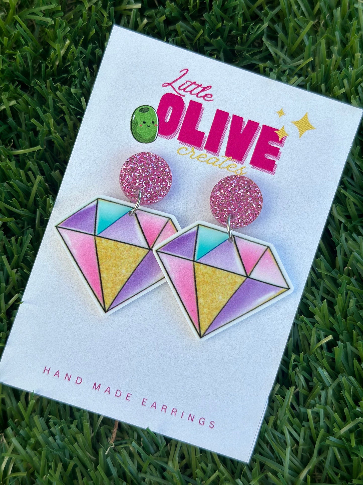 Sparkle and Shine with Colorful Diamond Dangle Earrings!