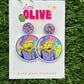 Lisa Simpson Lizard Queen Dangle Earrings: Quirky Charm
