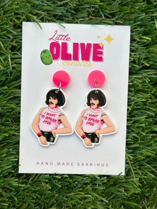 Rock Legend Freddie Earrings: Break Free Collection