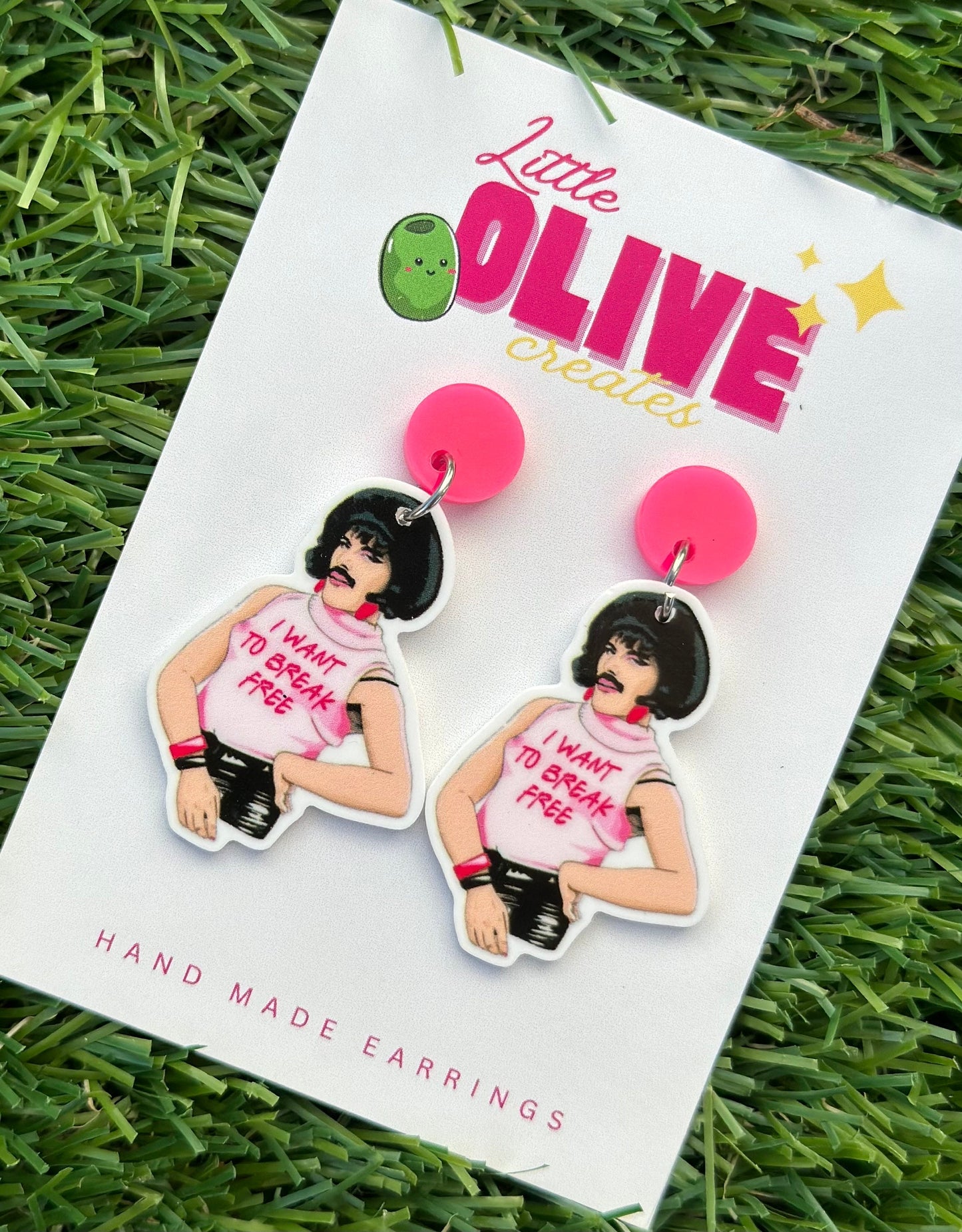 Rock Legend Freddie Earrings: Break Free Collection