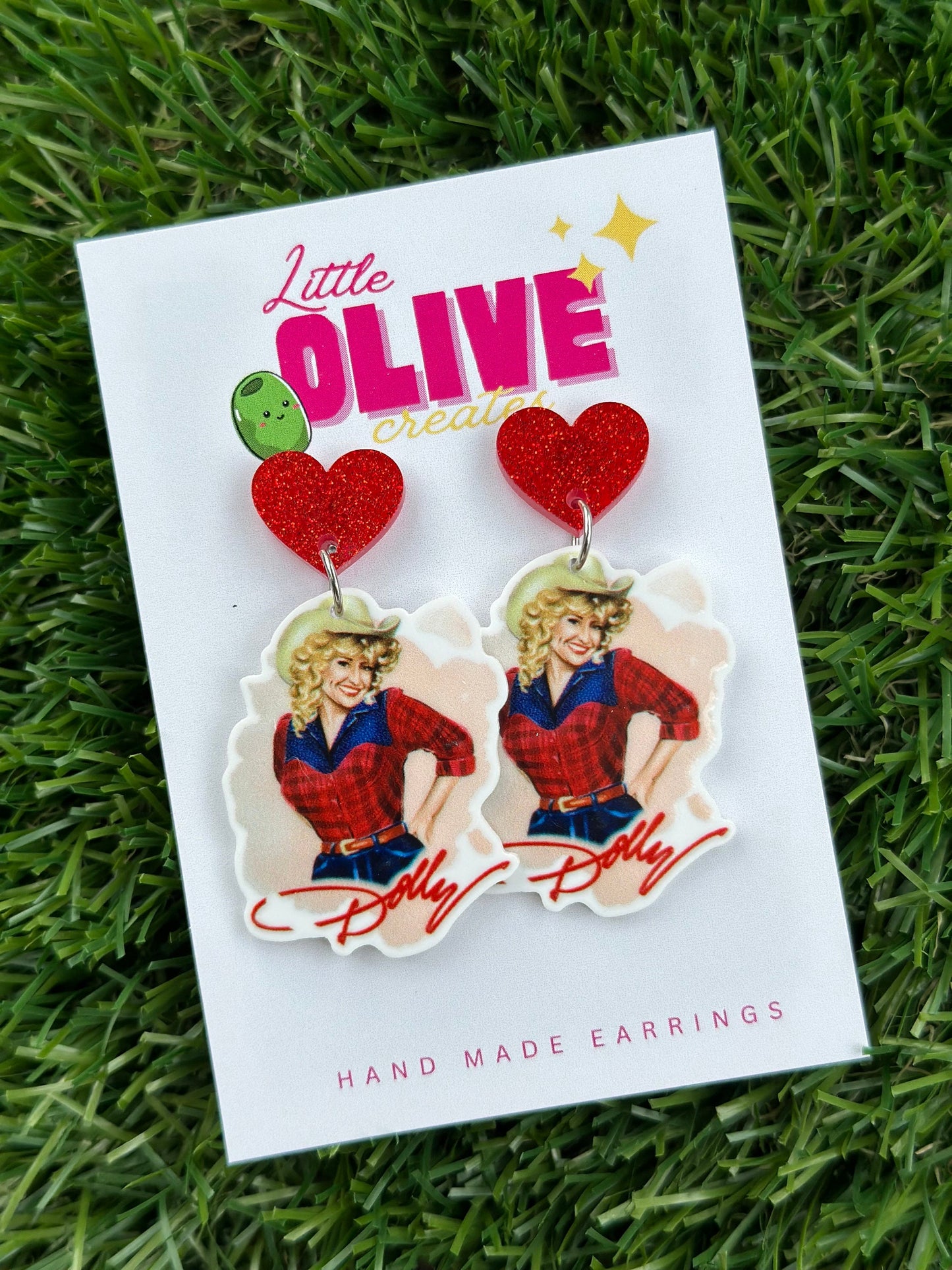 Dolly Parton Dangle Earrings: Sparkle and Shine with Dolly's Charm!