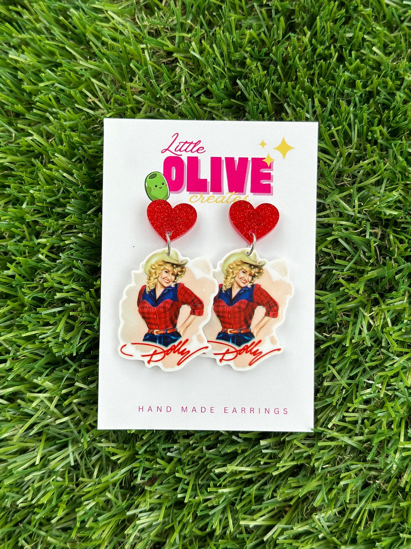 Dolly Parton Dangle Earrings: Sparkle and Shine with Dolly's Charm!