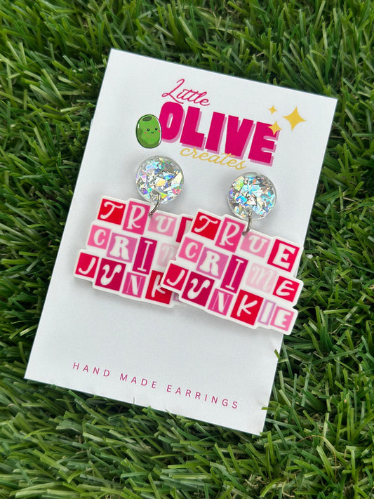 Embrace the Mystery: True Crime Junkie Earrings