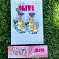 Bluey Family Fun Mother's Day Earrings - Celebrate Mum in Style!