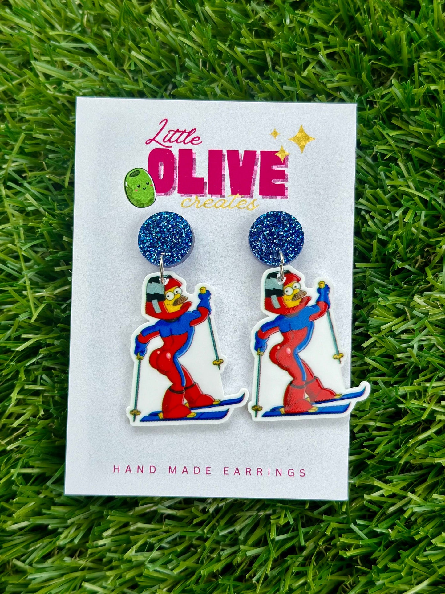 Stupid Sexy Flanders Simpsons Dangle Earrings