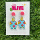 Homer Simpson in the Muumuu Dress Dangle Earrings