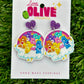 Eras Tour Care Bear Dangle Earrings: Whimsical Accessories for All Ages!