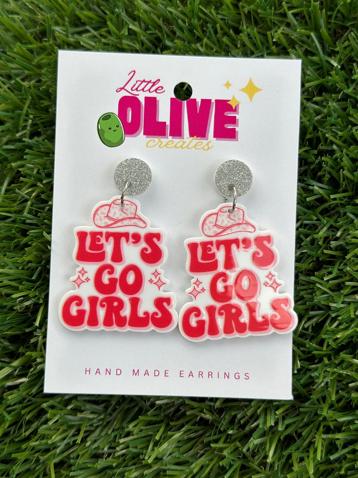 Let's Go Girls Hen's Night Dangle Earrings