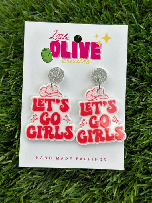 Let's Go Girls Hen's Night Dangle Earrings