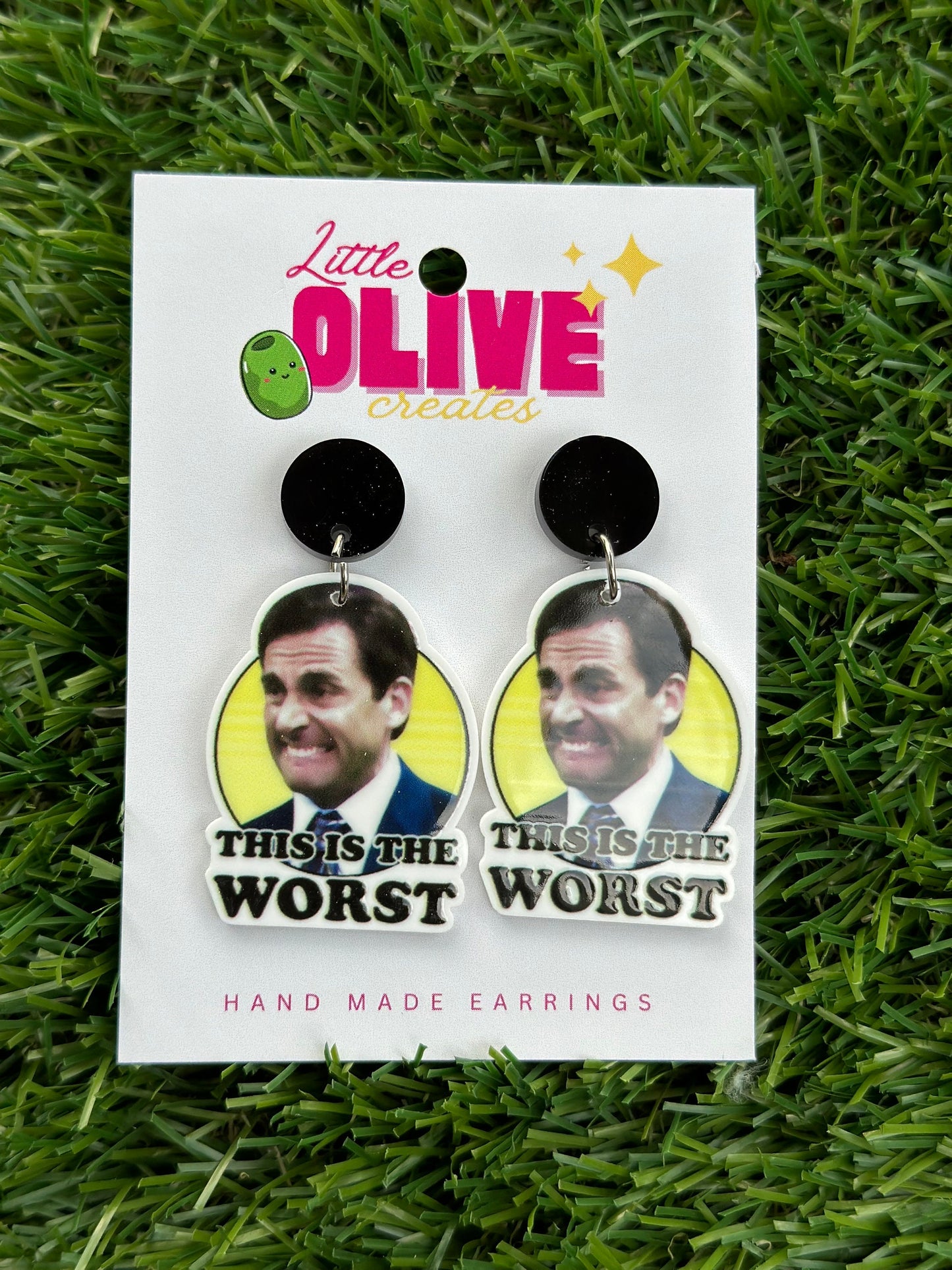 This Is The Worst- Michael Scott The Office Dangle Earrings