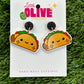 Adorable Happy Taco Drop Dangle Earrings