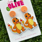 Charmander Charm: Adorable Pokémon Dangle Earrings