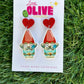 Bluey Hecuba Gnome Stud Earrings: Tiny Guardians of Style! Available in dangles and studs!