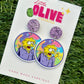 Lisa Simpson Lizard Queen Dangle Earrings: Quirky Charm