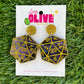 Empower Your Quest with Dungeons and Dragons Hand Painted Acrylic D20 Dice Earrings! Choose from 3 Designs!