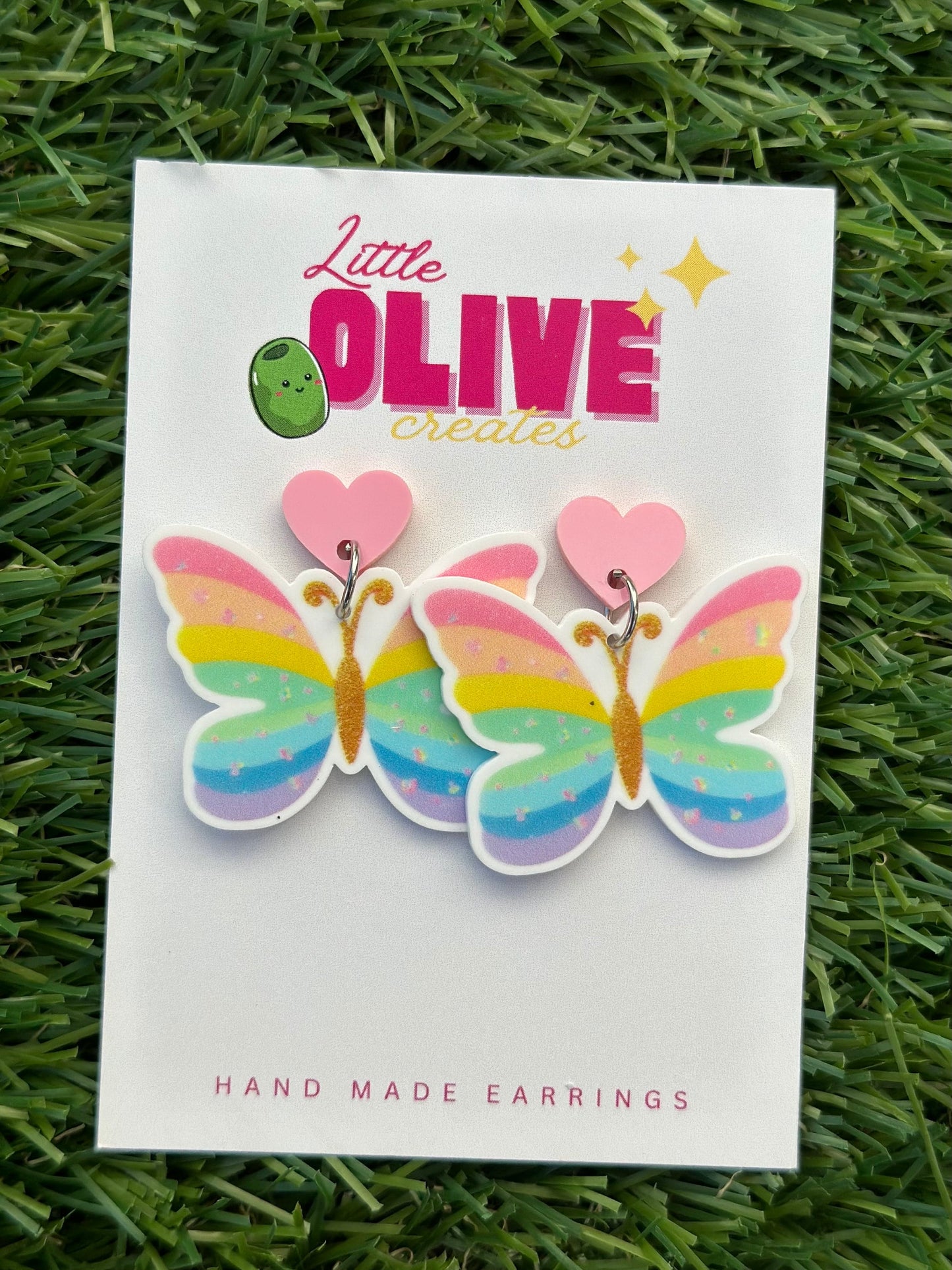 Enchanting Garden: Colourful Butterfly Dangle Earrings
