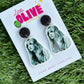 Stevie Nicks Vibes: Black and White Dangle Earrings