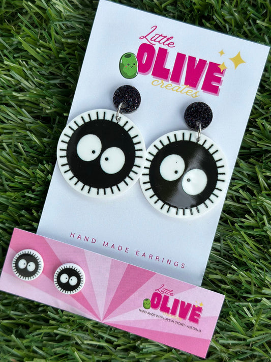 Soot Sprites Studio Ghibli Anime Earrings - Cute Studs and Dangles!