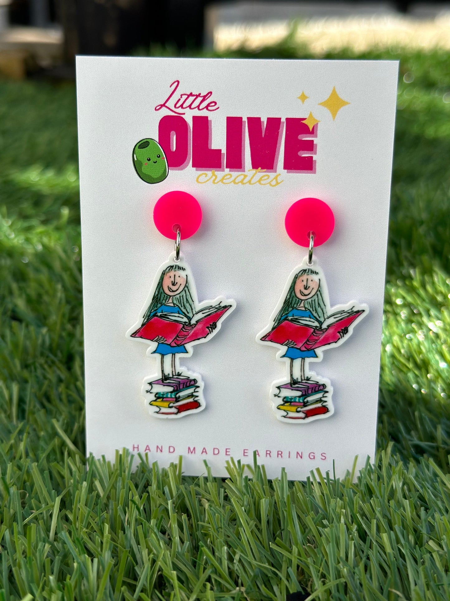 Magical Matilda Dangle Earrings for Book Lovers