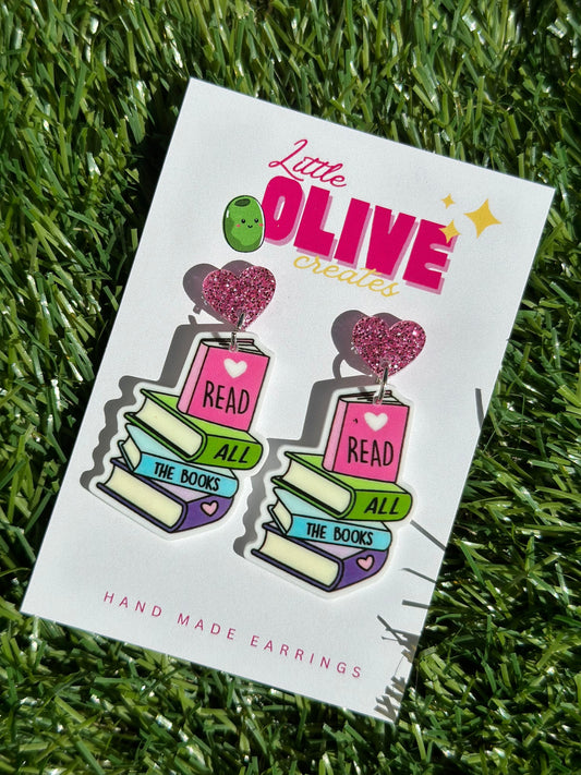 Enchanting 'Read All the Books' Teacher Earrings for Book Week!