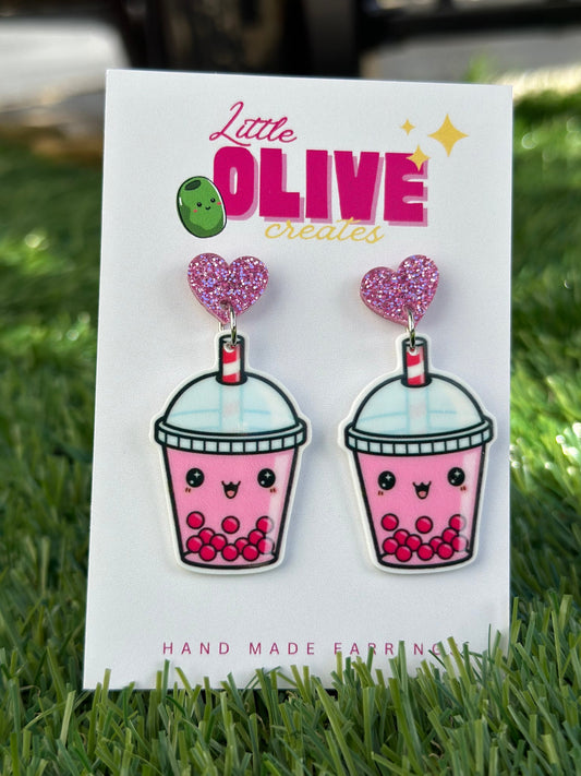Bubble Tea Bliss Dangle Earrings