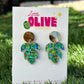 Glitzy and Gorgeous Leaf Dangle Earrings - for Plant Lovers