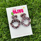 Shimmering Glittery Lips  Drop Dangle Earrings