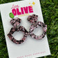 Shimmering Glittery Lips  Drop Dangle Earrings