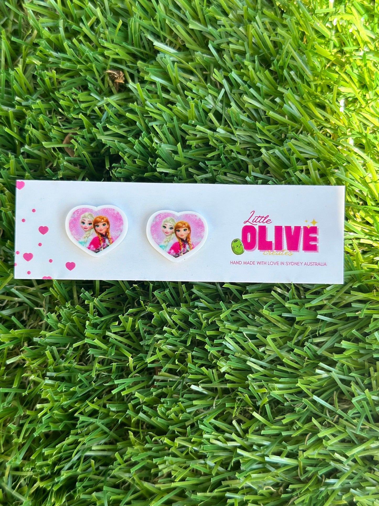 Frosty Heart: Frozen-Inspired Stud Earrings
