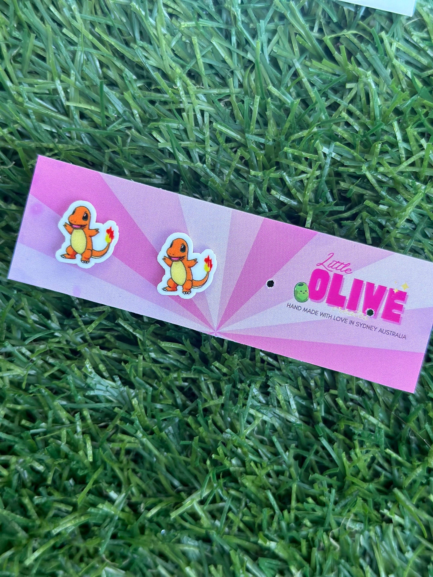 Charmander Charm: Adorable Pokémon Dangle Earrings