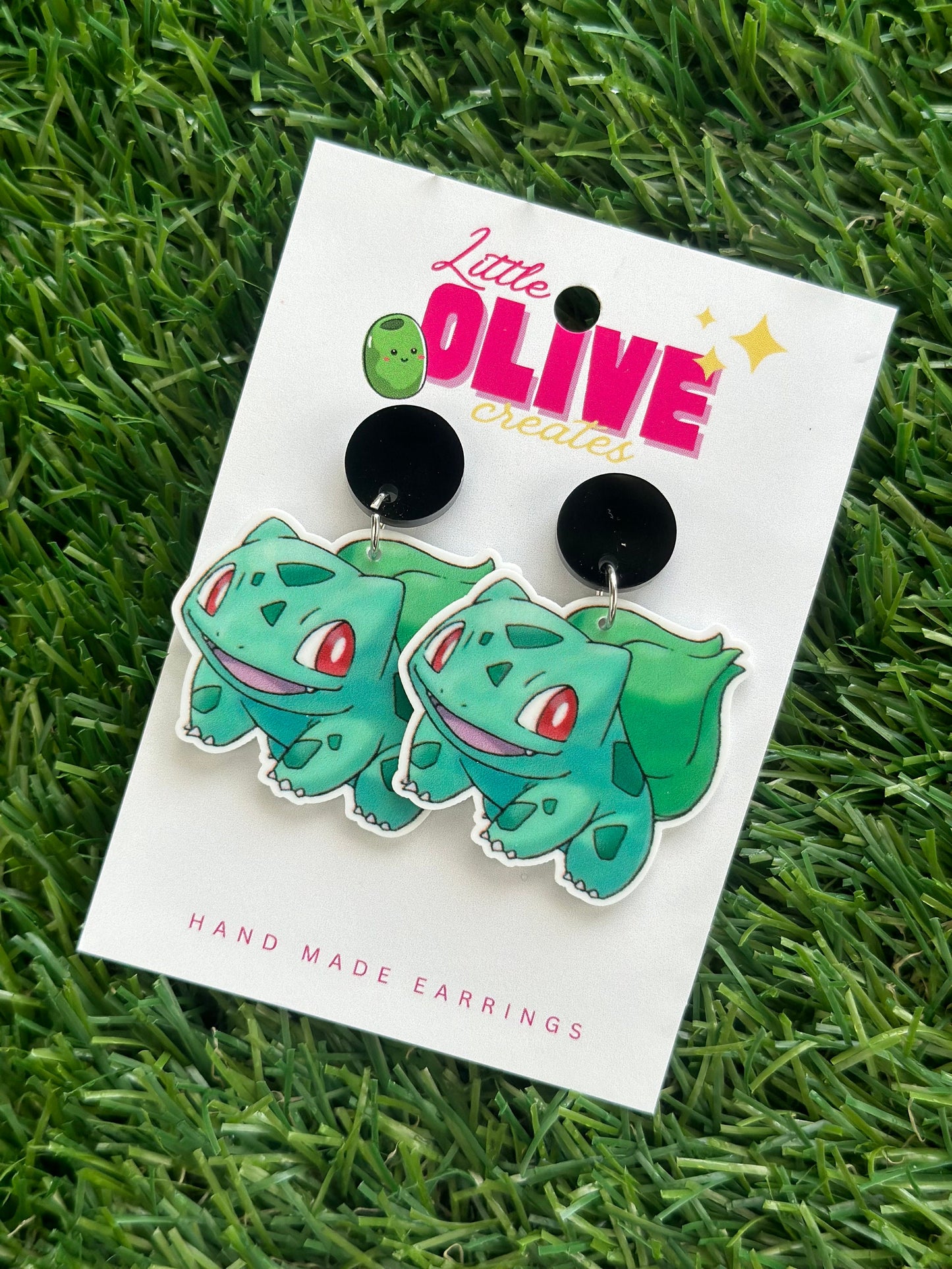 Bulbasaur Bliss: Pokémon Earrings in Stud and Dangle Styles