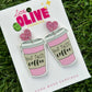 But First Coffee Dangle Earrings. Perfect for Coffee Lovers and Teachers