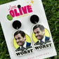 This Is The Worst- Michael Scott The Office Dangle Earrings