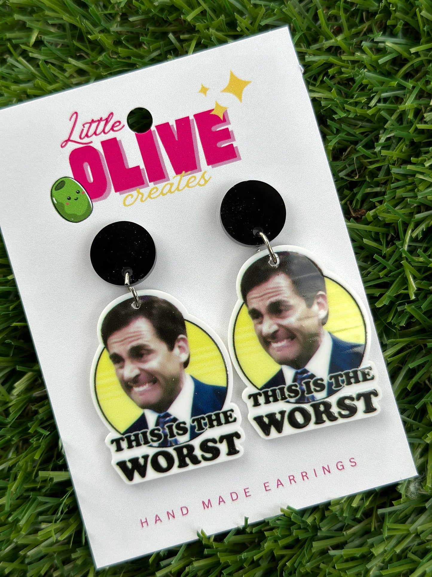This Is The Worst- Michael Scott The Office Dangle Earrings