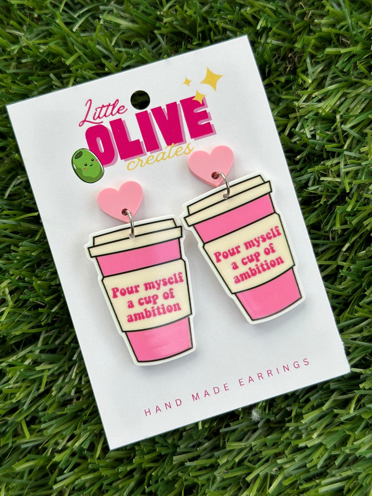 Caffeine Queen - Dolly Parton Inspired Coffee Lover Earrings