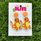 Charmander Charm: Adorable Pokémon Dangle Earrings