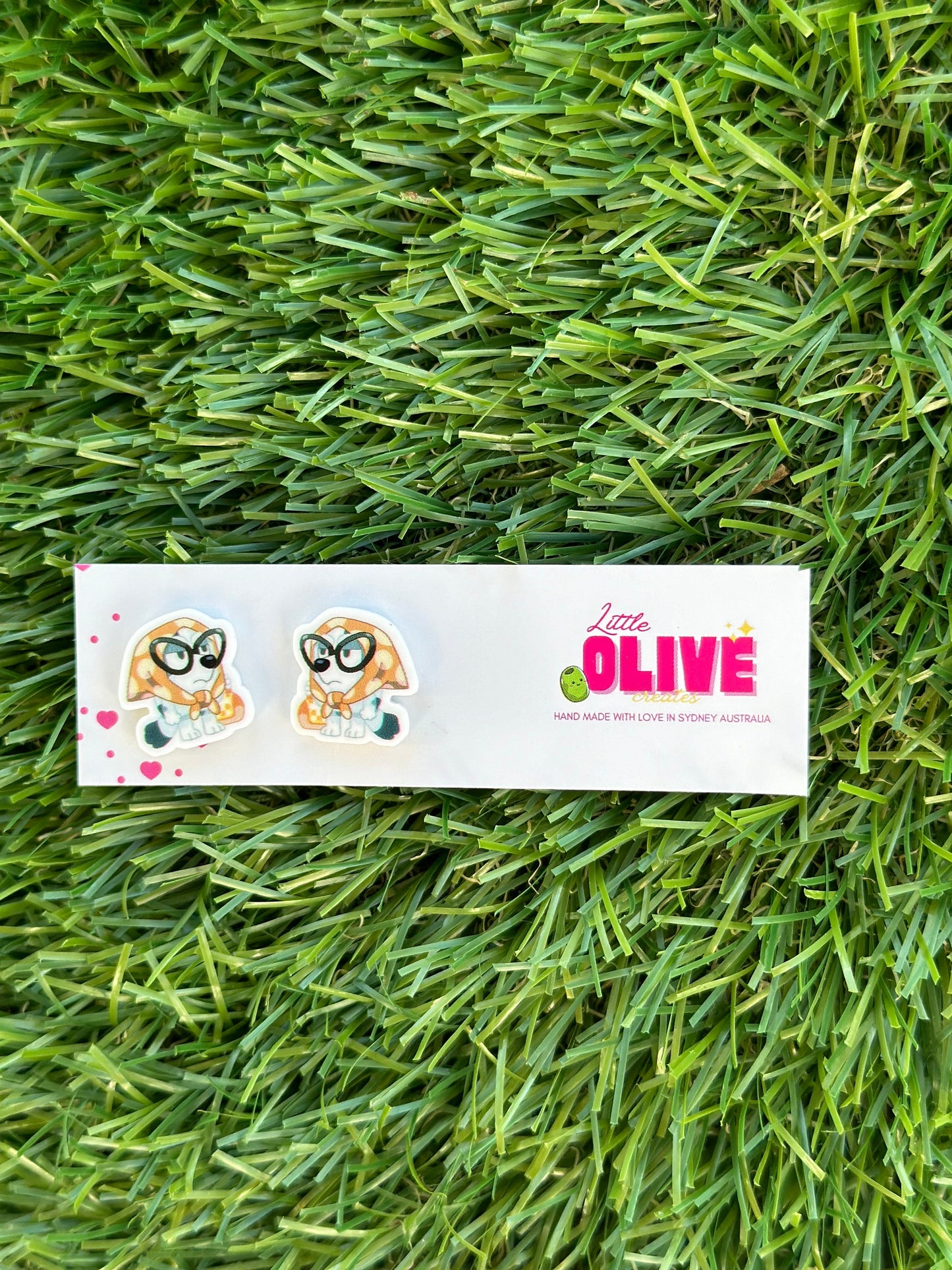 Bluey-Inspired Muffin the Grouchy Granny Earrings