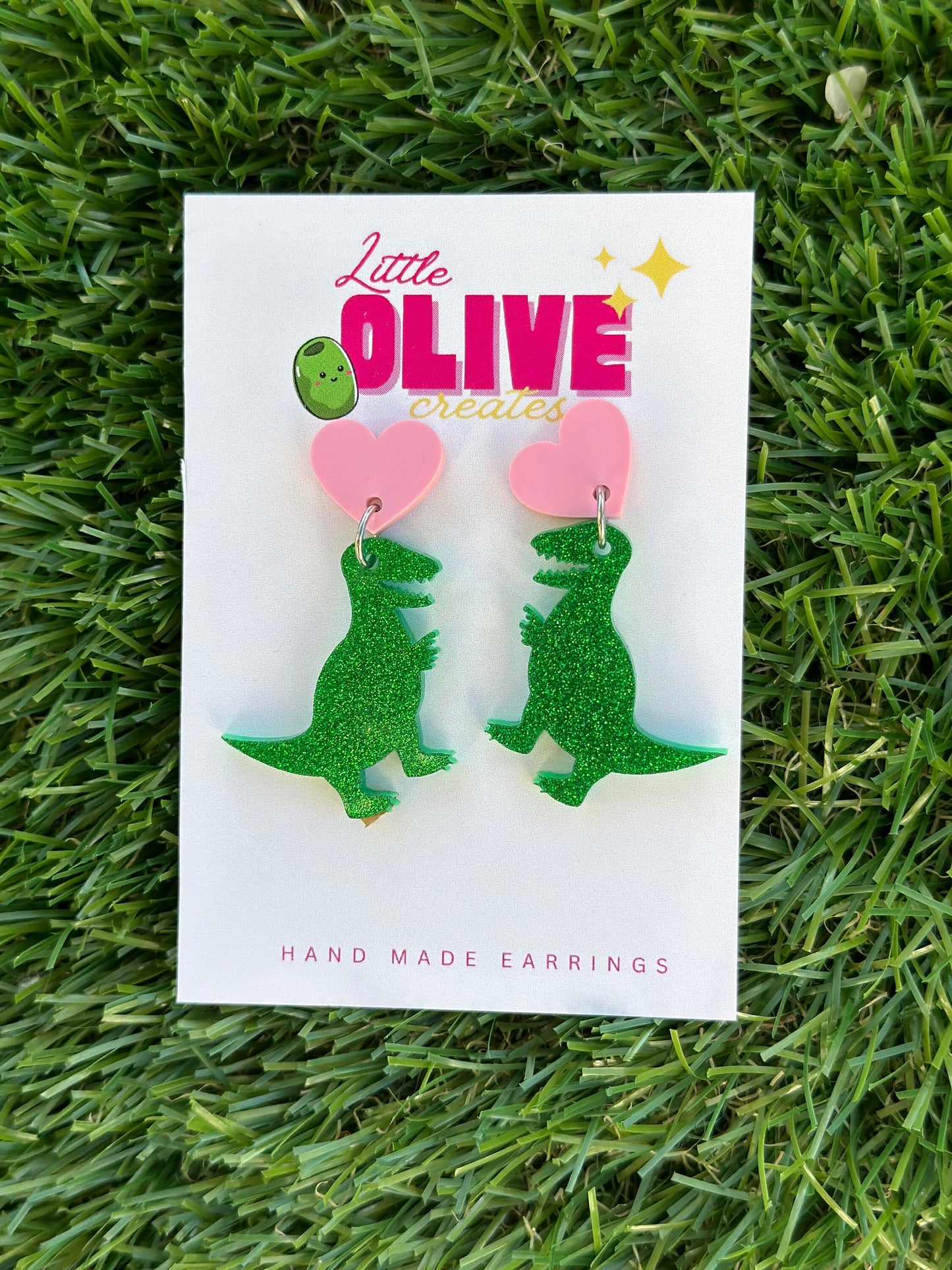 Dino Delight Dangle Earrings - Playful Prehistoric Charm
