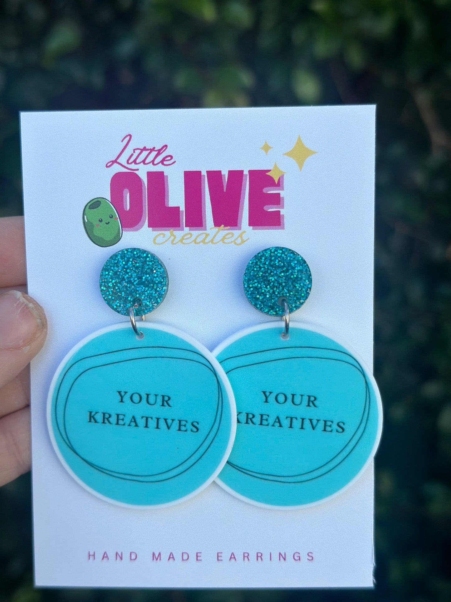 Fully Customisable Drop Statement Dangle or Stud Earrings - Your Design, Logo, Sports team, party theme Your Style!